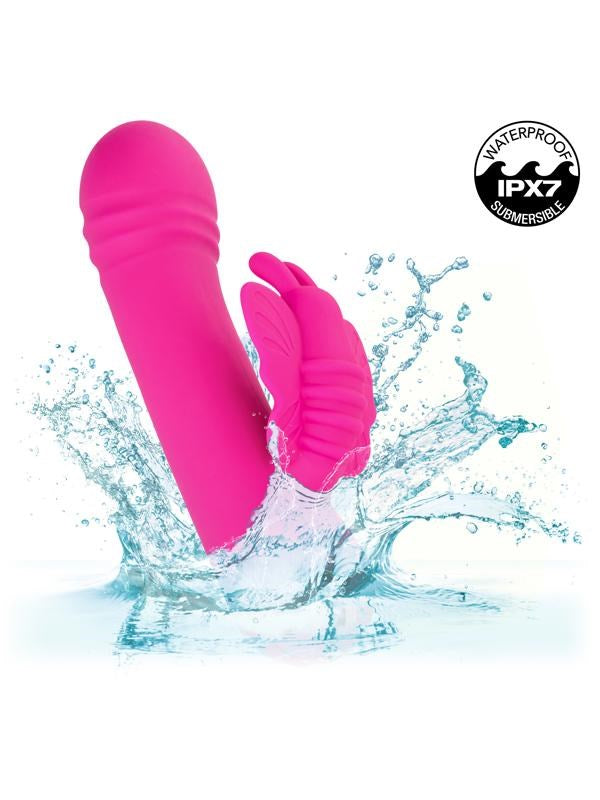 California Exotics Thicc Chubby Rotating Butterfly Vibrator Dual Action - - Rabbit Vibrators