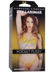 Doc Johnson Signature Strokers Lily Larimar ULTRASKYN Pocket Pussy Masturbator Vanilla - - Masturbators and Strokers