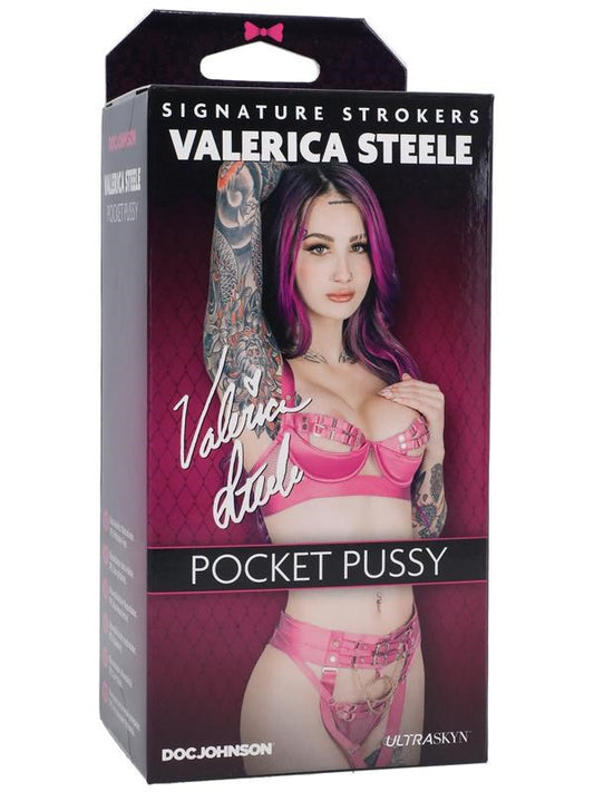 Doc Johnson Signature Strokers Valerica Steele ULTRASKYN Pocket Pussy Masturbator Vanilla - - Masturbators and Strokers