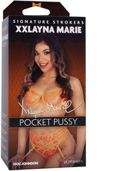 Doc Johnson Signature Strokers Xxlayna Marie Pocket Pussy Ultraskyn Stroker Caramel - - Masturbators and Strokers