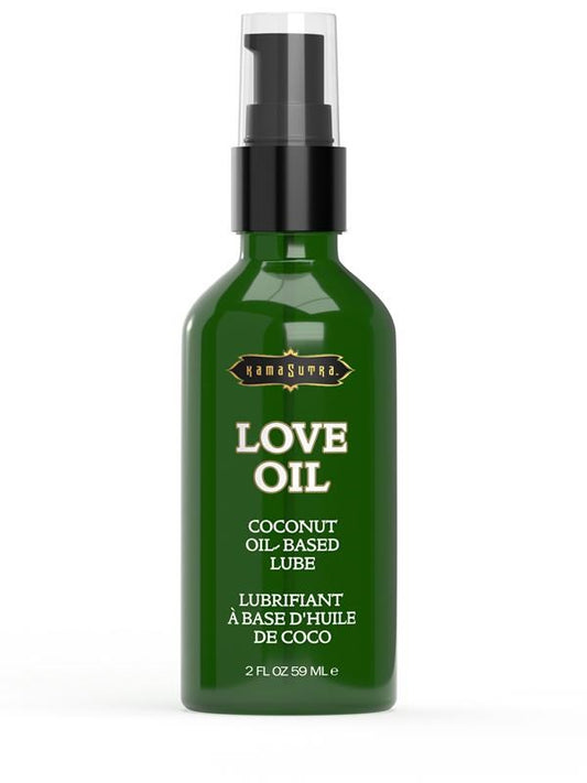 Kama Sutra LOVE OIL Coconut Oil Based Lube & Body Glide 59 ml Organic Formula - - Massage Oils and Lubricants