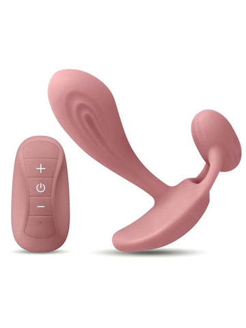 NS Novelties Secrets Echo Clitoris & G Spot Massager Dusty Rose Remote Control - G-Spot Vibrators