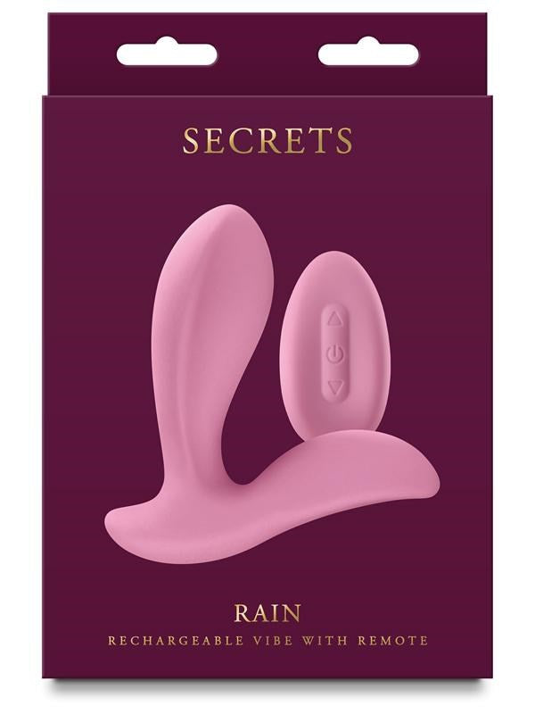 NS Novelties Secrets Rain Prostate Massager Coral with Remote Control - - Prostate Toys