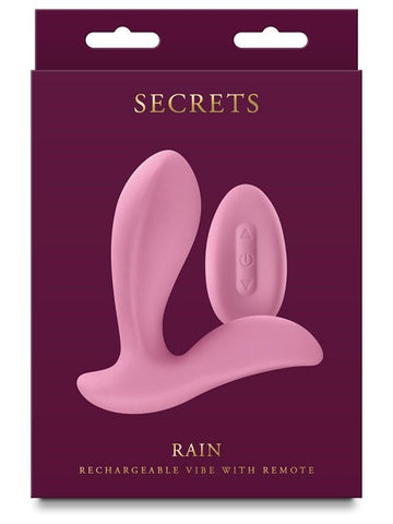 NS Novelties Secrets Rain Prostate Massager Coral with Remote Control - Prostate Toys