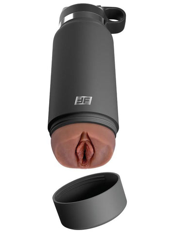 Pipedream Products PDX Plus Fuck Flask Secret Delight Mens Stroker Grey Bottle - Masturbators and Strokers