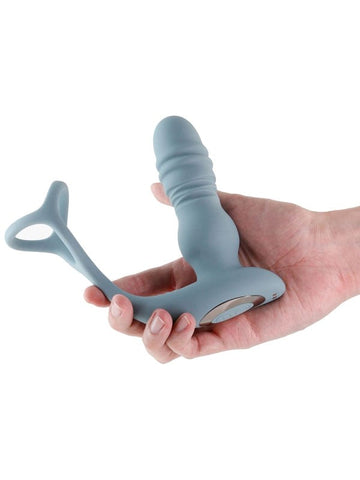 NS Novelties Renegade The Handyman Vibrating Prostate Massager Gray Remote - Prostate Toys