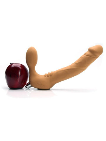 Tantus Real Vibrating Strapless Strap On Dildo with Anatomical Bulb Design - Strap On Sextoys