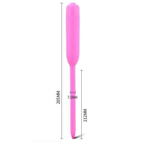 BDStyle Silicone Vibrator Urethral Sounds Penis Plug with Vibration - Urethral Sounds