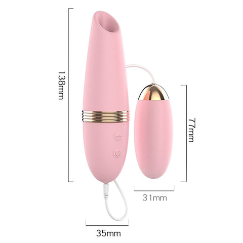 BDStyle Lilo 6 Functions Magic Sucker Clitoris Vibrator Dual Stimulation - Clit Ticklers and Pulsators