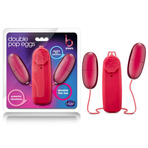 Blush Novelties B Yours Double Pop Dual Vibrating Love Eggs Dual Stimulation - Love Eggs and Kegel Exercisers