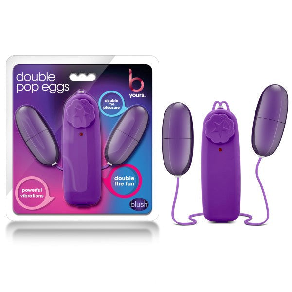 Blush Novelties B Yours Double Pop Dual Vibrating Love Eggs Dual Stimulation - Love Eggs and Kegel Exercisers