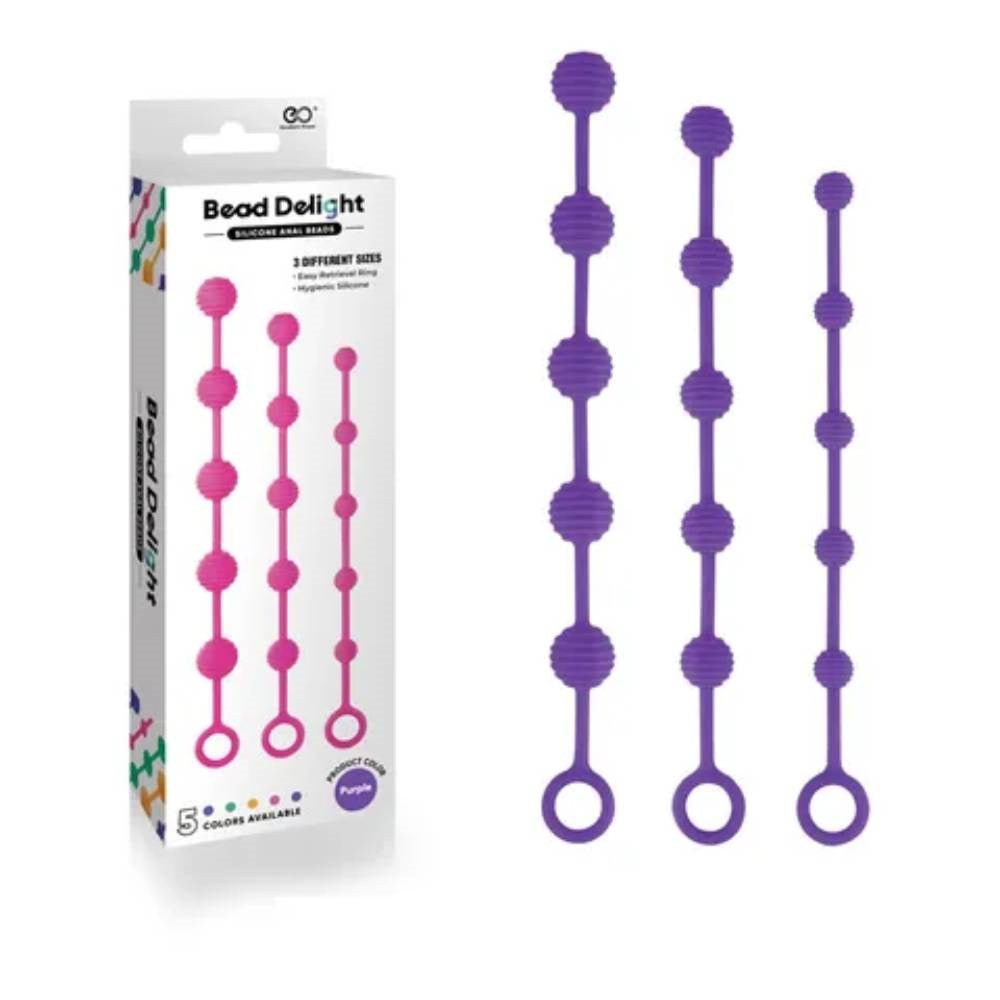 NANMA Corporation Excellent Power Bead Delight 3 Sizes Silicone Anal Beads - - Anal Beads and Balls