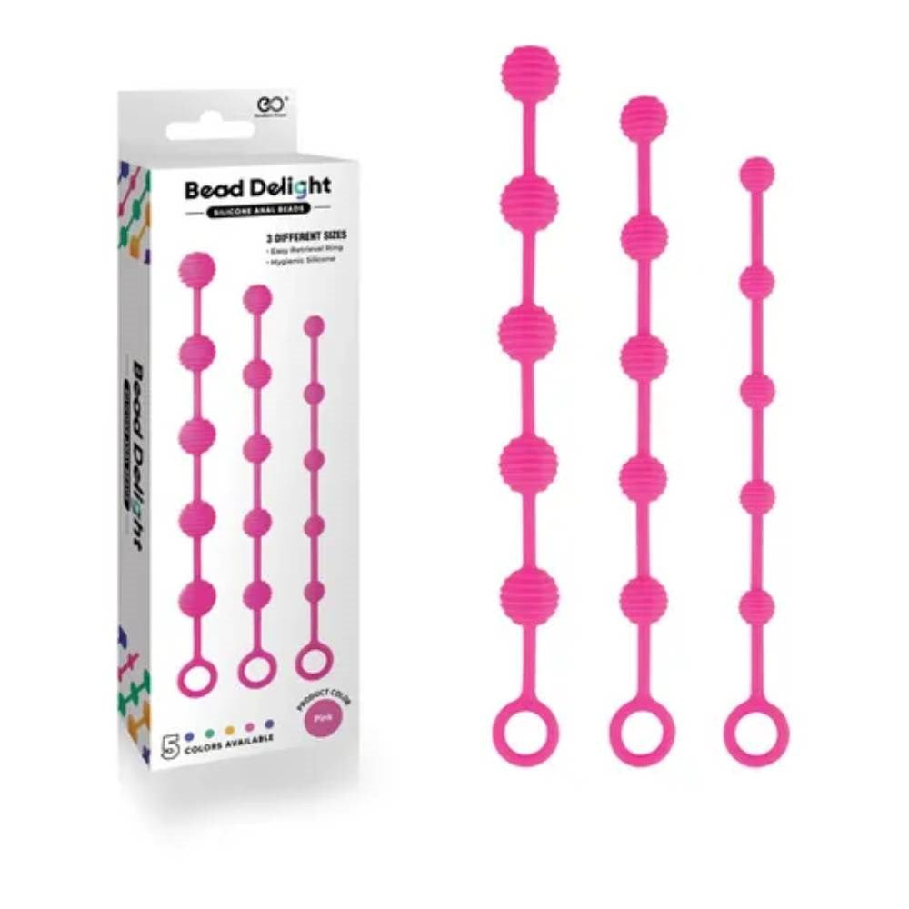 NANMA Corporation Excellent Power Bead Delight 3 Sizes Silicone Anal Beads - - Anal Beads and Balls