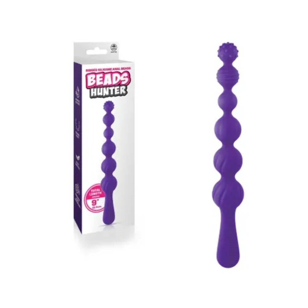 NANMA Corporation Excellent Power Beads Hunter Nubbed and Ribbed Anal Beads - - Anal Beads and Balls