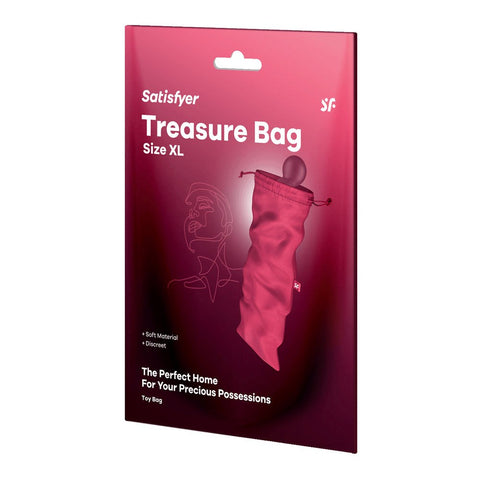 Satisfyer Treasure Adult Toy Storage Bag Pink Premium Discrete Protection - Vibrator Accessories