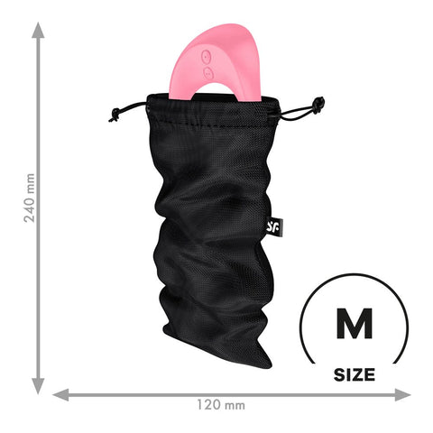 Satisfyer Treasure Toy Storage Bag Black Discreet Sex Toy Storage - Vibrator Accessories