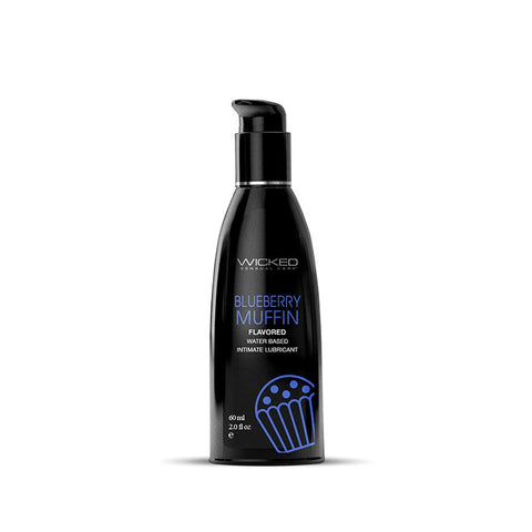 Wicked Sensual Care Wicked Aqua Blueberry Muffin Flavoured Water Based Lubricant - Water Based Lubes
