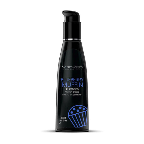 Wicked Sensual Care Wicked Aqua Blueberry Muffin Flavoured Water Based Lubricant - Water Based Lubes