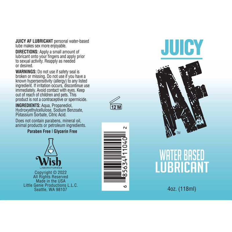 Little Genie Juicy AF Water Based Lubricant Thin Texture - Water Based Lubes