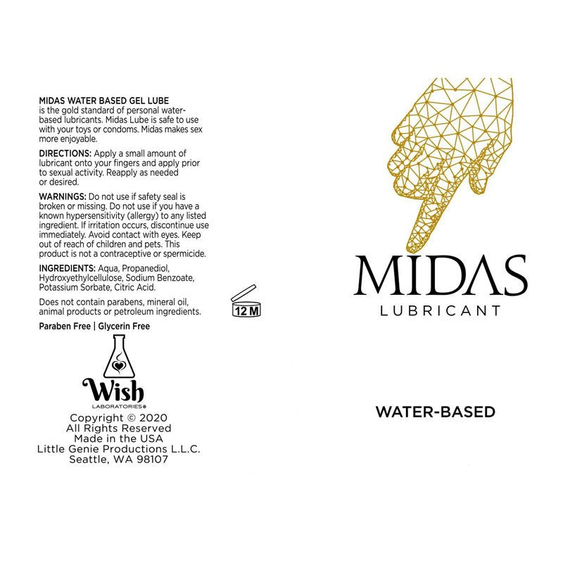 Little Genie Midas Water Based Lubricant Super Slick Formula - Water Based Lubes