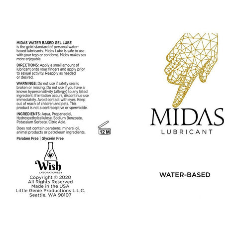 Little Genie Midas Water Based Lubricant Super Slick Formula - Water Based Lubes