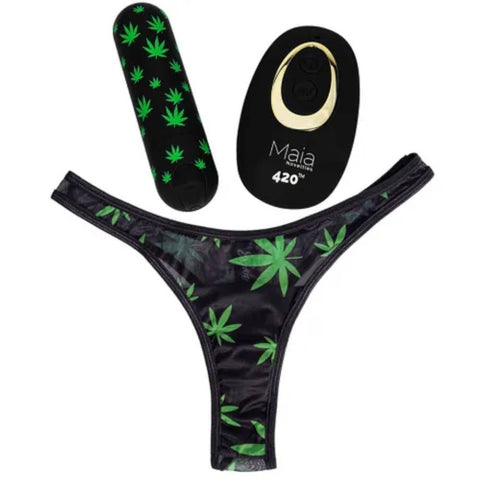 Maia Toys DATE NIGHT 420 Remote Control Rechargeable Panty Vibrator Black - Remote Control Vibrators