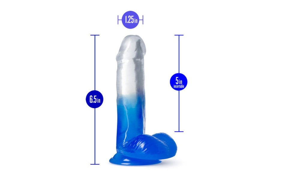 Blush Novelties B Yours Morning Dew 6 Inch Realistic Dildo Stella Blue - - Realistic Dildos