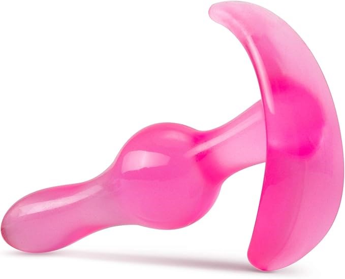 Blush Novelties B Yours Curvy Anal Plug 8.9cm Pink Wavy Design Comfort - Butt Plugs