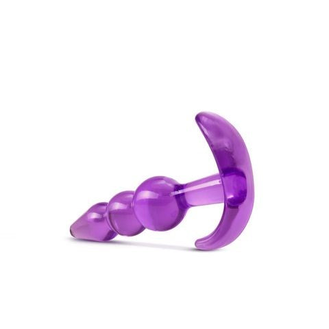 Blush Novelties B Yours Triple Bead Anal Plug Purple Graduated Stimulation - Butt Plugs