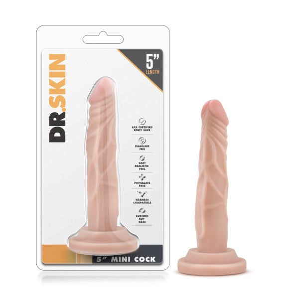 Blush Novelties Dr Skin Mini Realistic Cock 12.7cm Flesh Dildo with Suction Cup - - Realistic Dildos