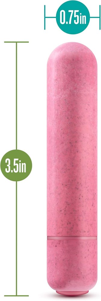 Blush Novelties Gaia Eco Multi Speed Bullet Vibrator Coral Pink Sustainable - - Bullet Vibrators