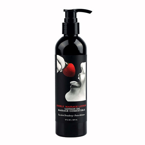 Earthly Body Edible Flavoured Deep Moisturising Massage Lotion 237ml Hemp Oil - Massage Oils and Lubricants