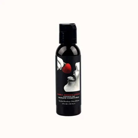 Earthly Body Edible Flavoured Massage Lotion 60ml Hemp Seed Oil Formula - Massage Oils and Lubricants