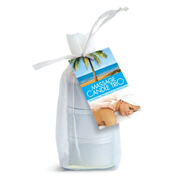 Earthly Body Edible Massage Candle Tropical Threesome 3 Pack Dual Purpose Intimacy - - Sex Pheromones and Perfumes