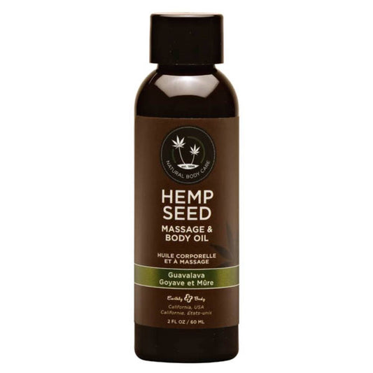 Earthly Body Hemp Seed Scented Massage and Body Oil 59 ml - - Massage Oils and Lubricants