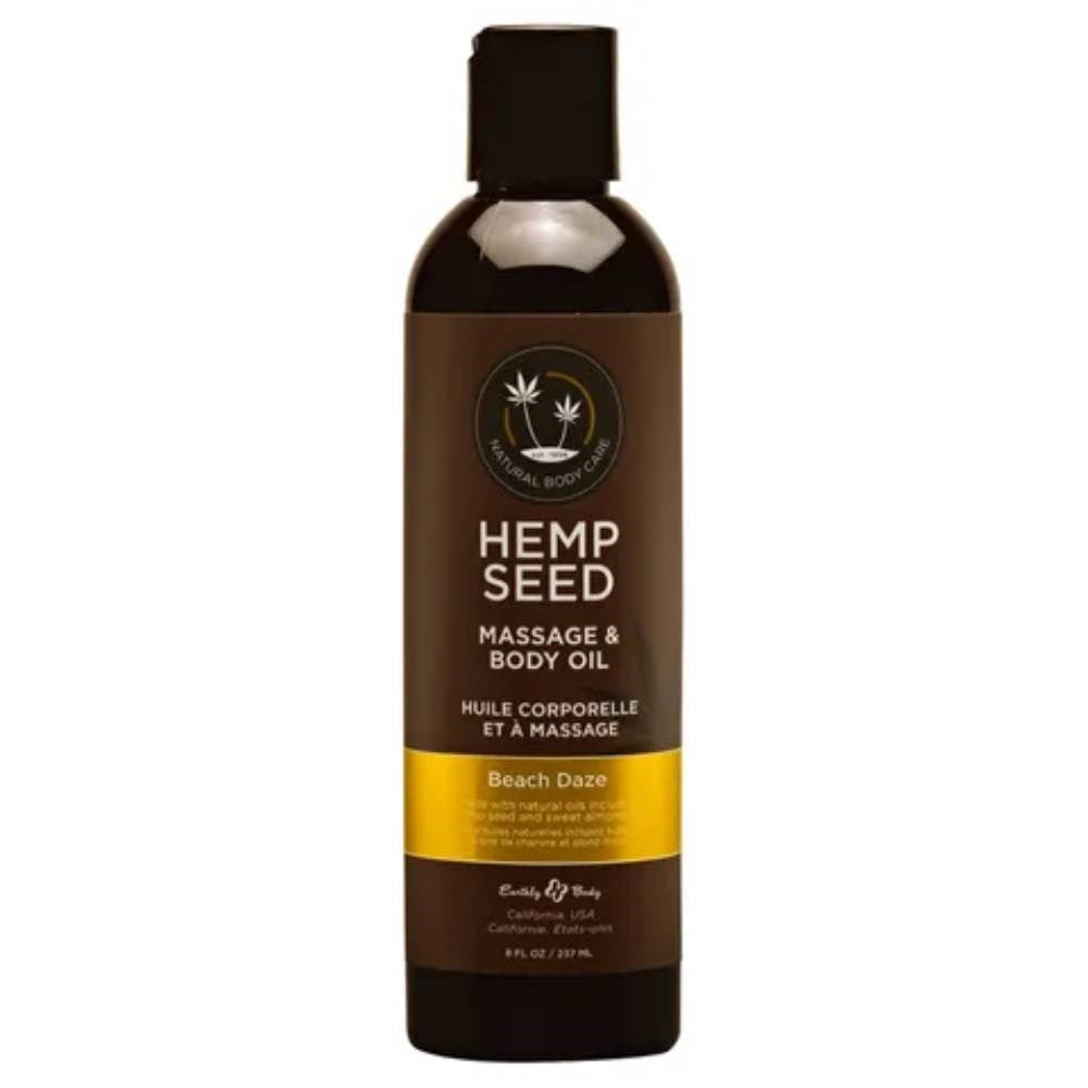 Earthly Body Scented Hemp Seed Massage and Body Oil 237 ml - - Massage Oils and Lubricants
