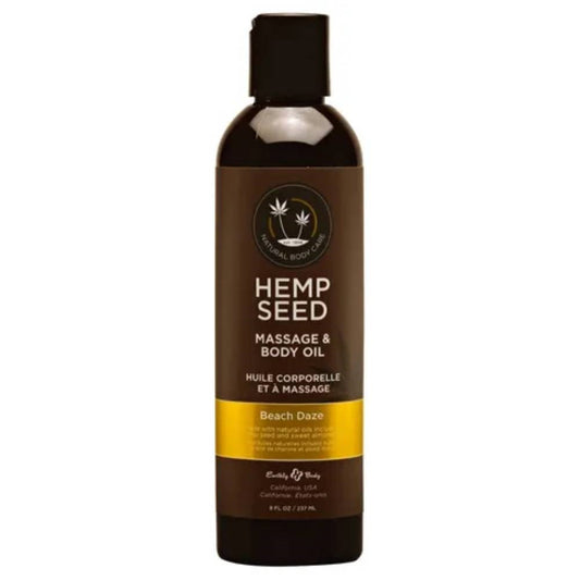 Earthly Body Scented Hemp Seed Massage and Body Oil 237 ml - - Massage Oils and Lubricants