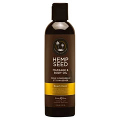 Earthly Body Scented Hemp Seed Massage and Body Oil 237 ml - - Massage Oils and Lubricants