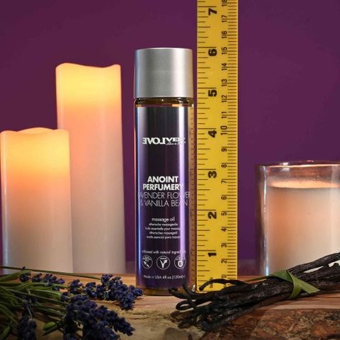 Evolved ANOINT PERFUMERY Lavender Flower & Vanilla Bean Massage Oil 120ml Premium - - Massage Oils and Lubricants