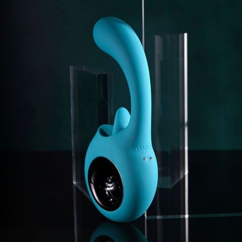 Evolved HOW MANY LICKS G Spot Vibrator With Flicking Stimulator Blue Dual Action - G-Spot Vibrators