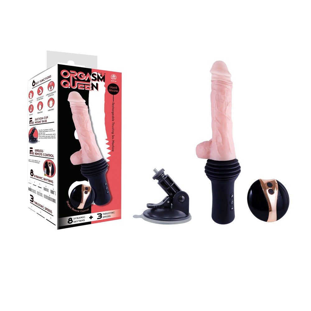 NANMA Corporation Excellent Power Orgasm Queen Remote Vibrating Thrusting Dildo - - Sex Machines