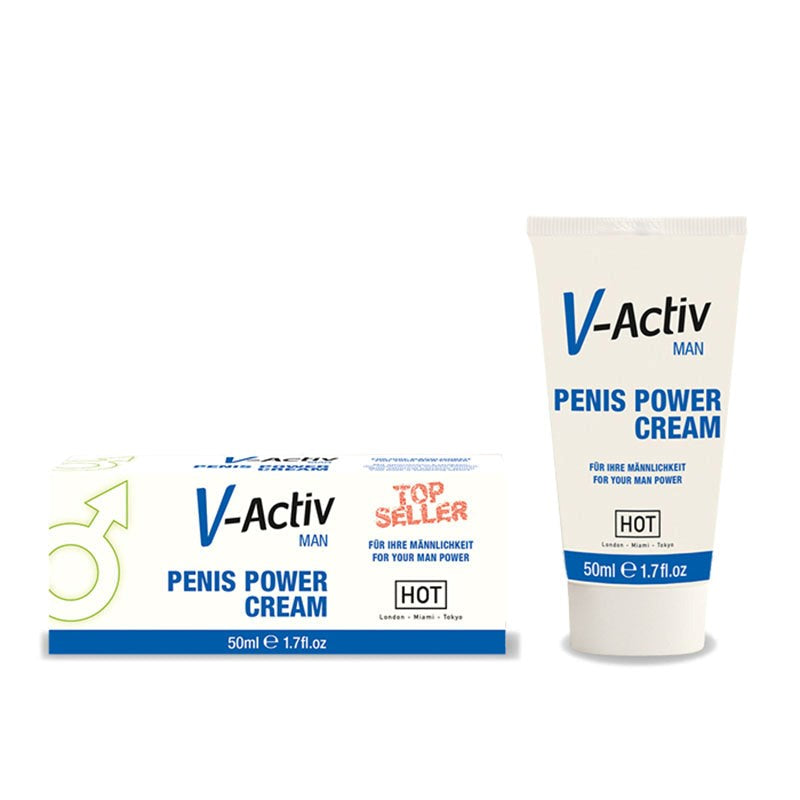 Hot Ero HOT V Activ Penis Power Enhancer Cream For Men 50ml - - Delay and Excite Sprays