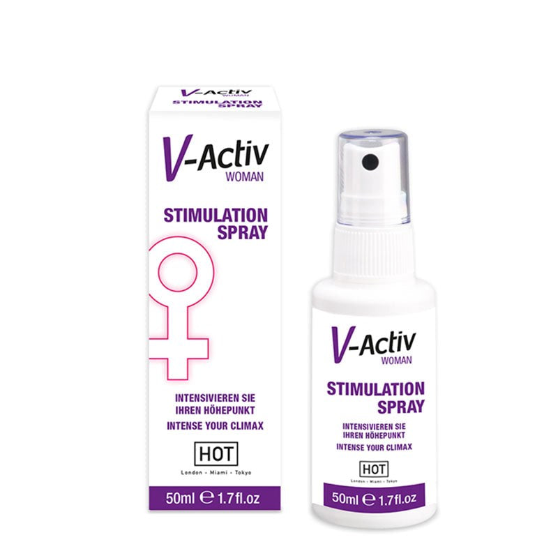 Hot Ero HOT V Activ Stimulation Enhancer Spray for Women 50ml - - Delay and Excite Sprays