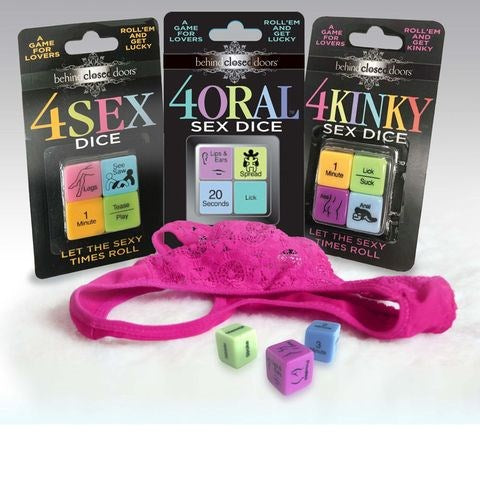 Little Genie Behind Closed Doors 4 Kinky Sex Dice Game For Couples with Four Color Coded Dice - - Sex Games, Coupons and Tricks