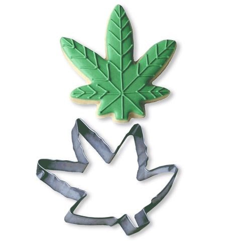 Little Genie Cannabis Metal Cookie Cutter Stainless Steel - - Party Gifts and Novelties
