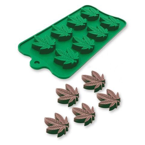 Little Genie Cannabis Silicone Weed Leaf Ice Mould - - Party Gifts and Novelties