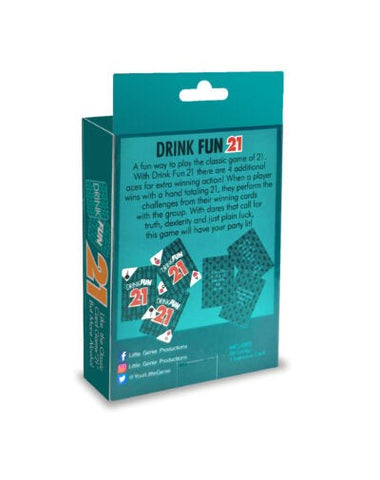 Little Genie Drink Fun 21 Adult Drinking Party Game with Enhanced Deck - Sex Games, Coupons and Tricks