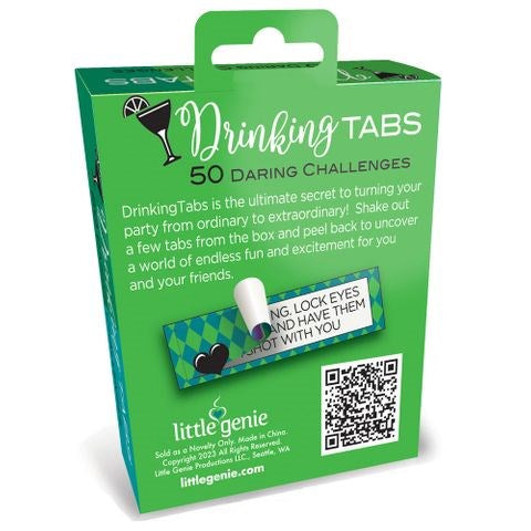 Little Genie Drinking Tabs Set Of 50 Drinking Challenges - Party Gifts and Novelties