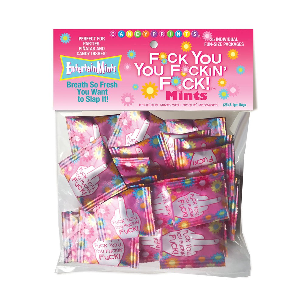 Little Genie Fuck You You Fuckin Fuck Mints Bulk Bag Of 25 - Party Gifts and Novelties