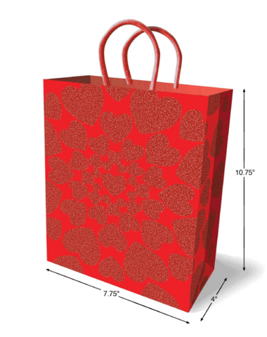 Little Genie Glitter Hearts Novelty Gift Bag - Party Gifts and Novelties
